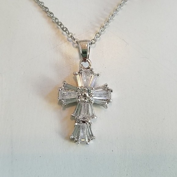 Stone Cross Necklace - Picture 2 of 4